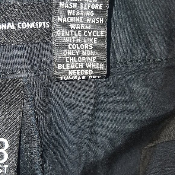 INC International Concepts Cargo Pants Mens 33x30 Black Many Zippers & Pockets - Picture 8 of 10